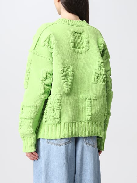 BOTTEGA VENETA: nylon sweater with embossed logo - Green | Bottega