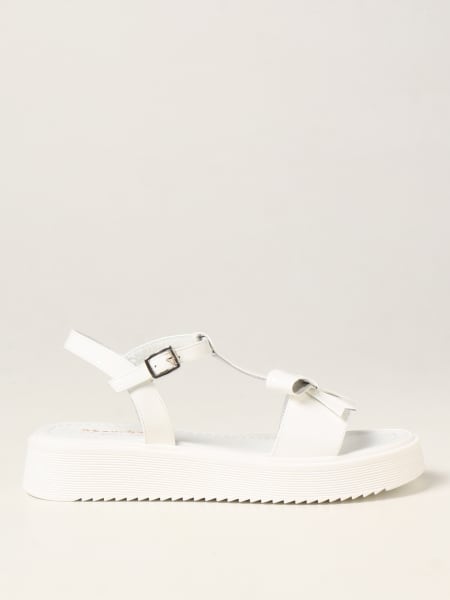 MONTELPARE TRADITION patent leather sandals - White