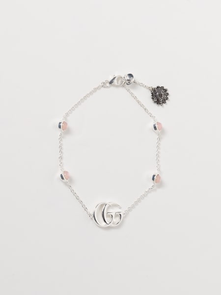 Gucci marmont: Gg marmont bracelet in sterling silver and pink mop