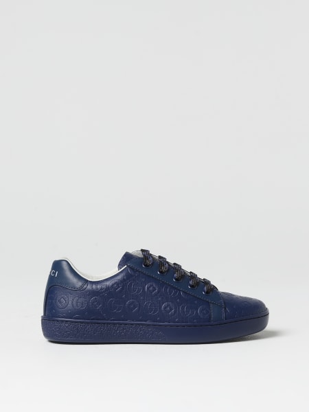 Gucci scarpe: Sneakers Gucci in pelle con monogram GG embossed