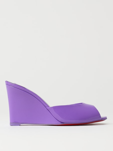 Scarpe con le zeppe: Mules Dolly Christian Louboutin in vernice