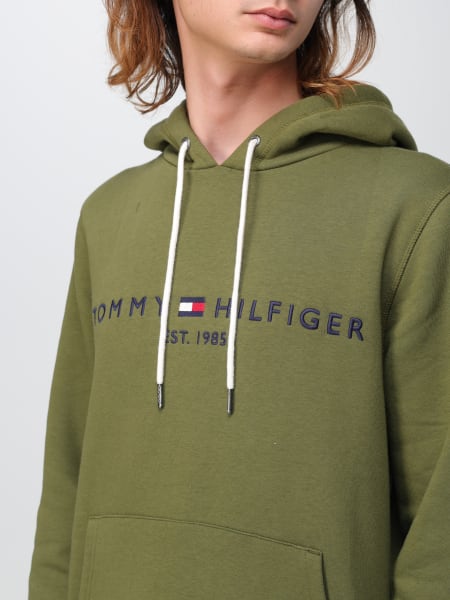 TOMMY HILFIGER: sweatshirt in cotton blend - Green