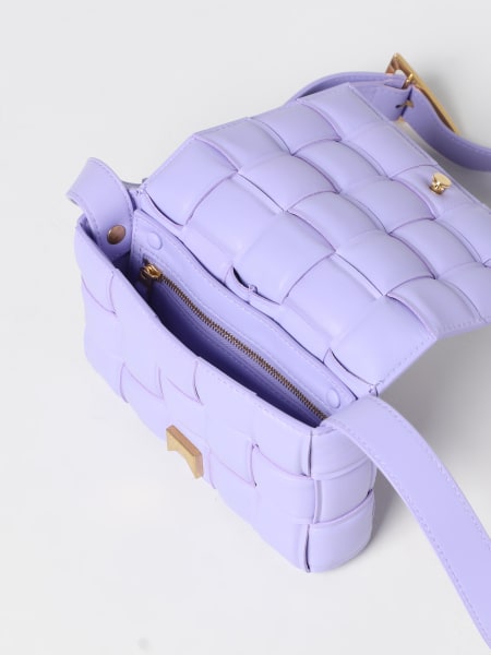 Pochette da borsa in feltro viola con pois in similpelle argento e bottone  a pressione – La Bottega di Giorgix