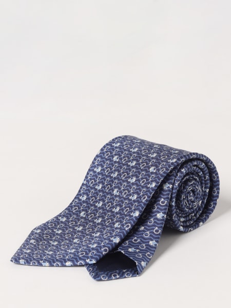 Ferragamo silk tie with Salto print