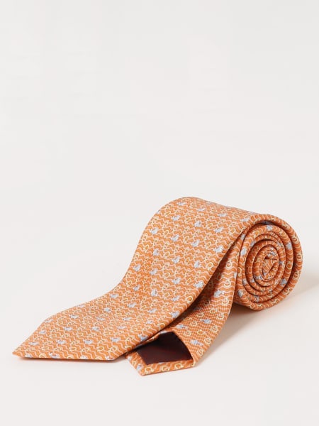 Ferragamo silk tie with Gancini print