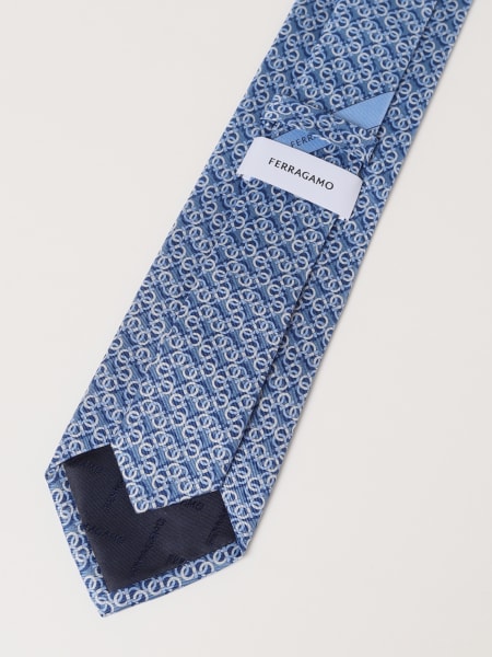 Ferragamo silk tie with Gancini print