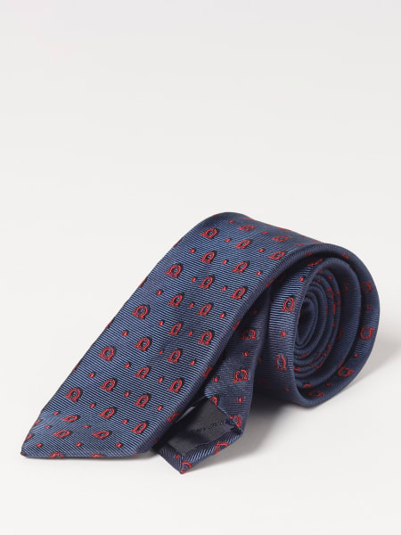 Ferragamo tie in silk with jacquard workmanship
