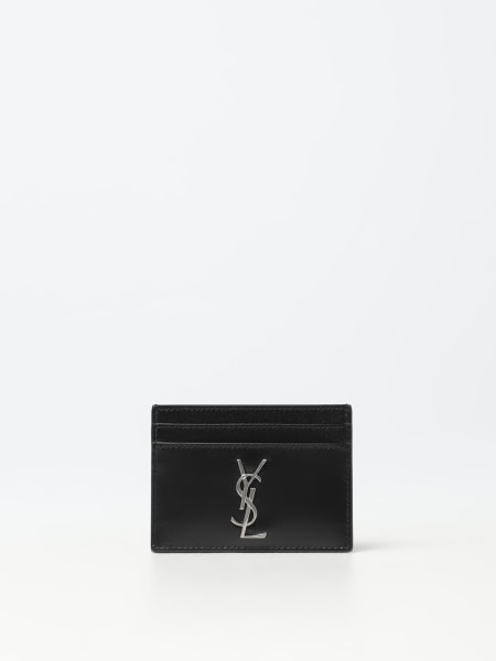 Saint Laurent Cassandre credit card holder in leather