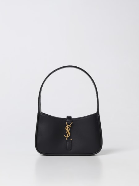 Women's Saint Laurent: Saint Laurent Le 5 À 7 bag in leather with monogram