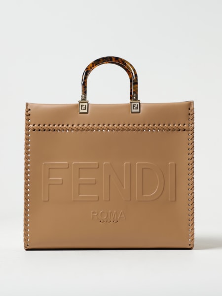 Fendi Sunshine bag in leather with embossed logo