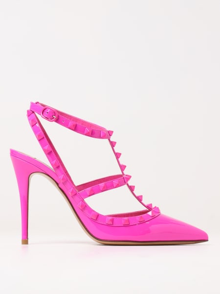 Valentino Garavani Rockstud Pink PP Collection pumps in patent leather