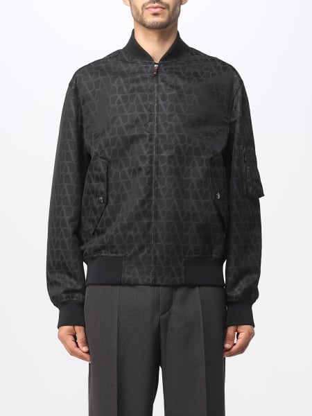Valentino bomber jacket in nylon with Toile Iconographe print