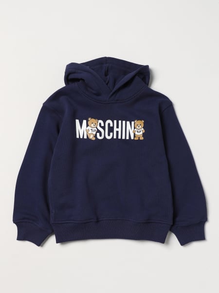 MOSCHINO KID sweatshirt in cotton Blue Moschino Kid sweater