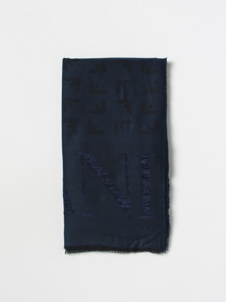 Emporio Armani scarf in viscose blend with jacquard logo