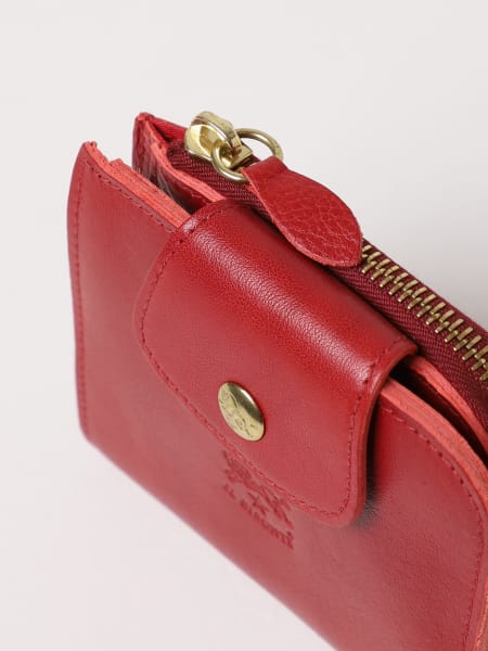 IL BISONTE: Acero leather wallet - Red | Il Bisonte wallet