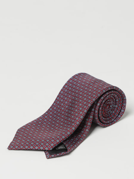 Cravatta Zegna in seta con motivo geometrico all over