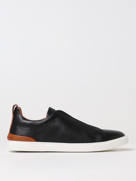 Zegna men: Zegna Triple Stitch™ low top nappa leather sneakers