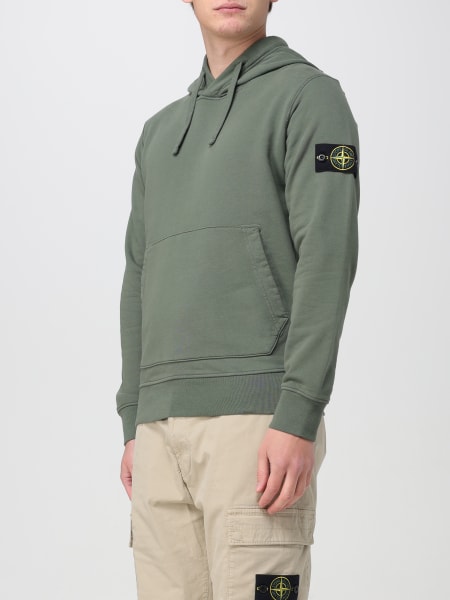 STONE ISLAND sweatshirt for man Green Stone Island sweatshirt