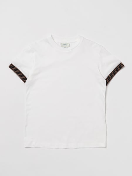 FENDI KIDS: t-shirt for boys - White | Fendi Kids t-shirt