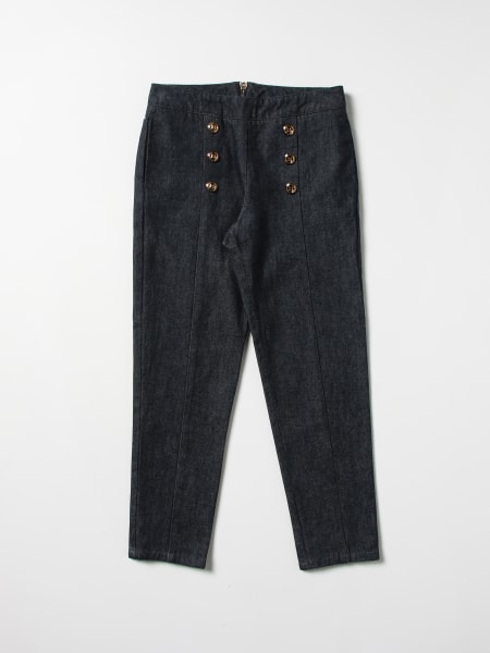 Balmain kids: Balmain stretch cotton trousers