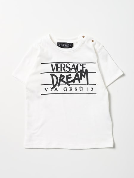 Young Versace Kids Celebrates Diversity White T-shirt Black Skirt