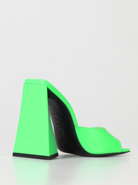 THE ATTICO: Devon mules in patent leather - Green | The Attico