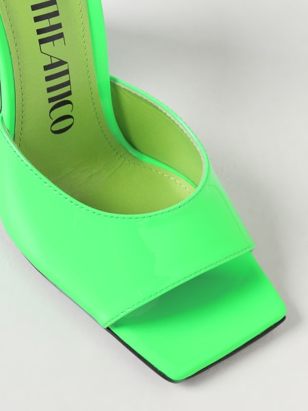 THE ATTICO: Devon mules in patent leather - Green | The Attico