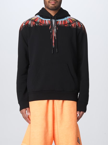 MARCELO BURLON FELPA: Felpa County Of Milan in jersey con stampa, Felpa  Marcelo Burlon uomo - CMBB040C99FLE002 Nero 1