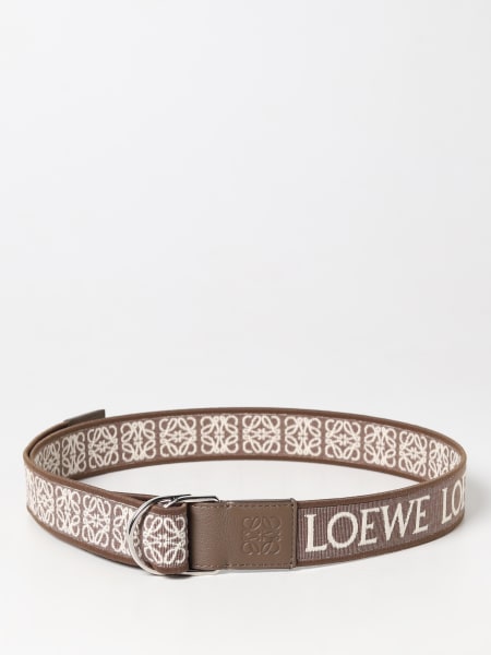 Cintura D Ring Loewe in tessuto con logo jacquard