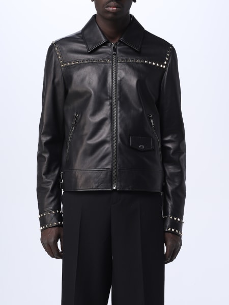Valentino leather jacket with metal studs