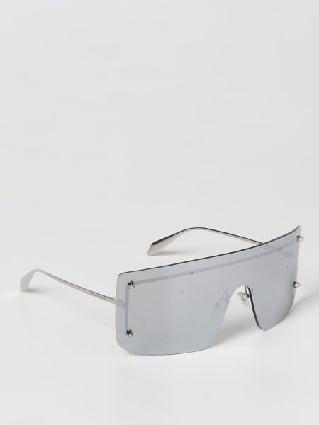Occhiali da sole uomo: Occhiali da sole Alexander McQueen in metallo con lenti specchiate