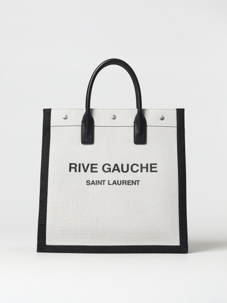 Borsa Rive Gauche Saint Laurent in lino cerato