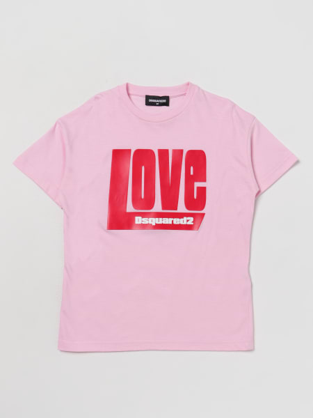 T-shirt Dsquared2 Junior in cotone con stampa love