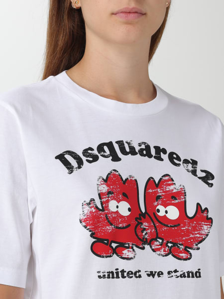 DSQUARED2: cotton t-shirt - White  Dsquared2 t-shirt S74GD1156S23009  online at