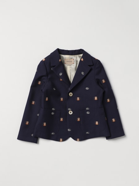 Gucci single-breasted blazer with all-over logo