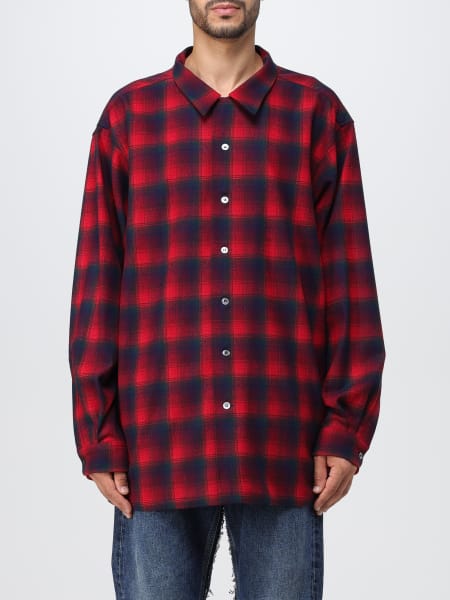 MAISON MARGIELA: shirt in Pendleton check wool - Red | Maison