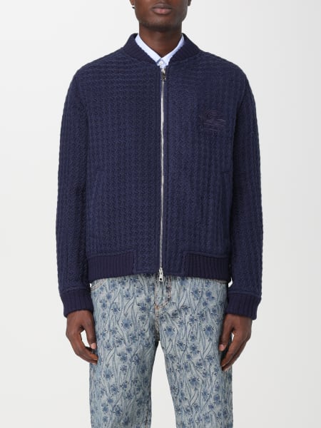 Etro bomber jacket in viscose blend with inlaid workmanship
