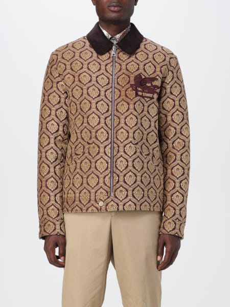 Etro jacket in cotton blend with jacquard pattern