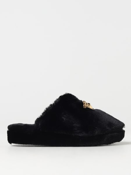 Versace Home: Versace Home Medusa faux fur slippers