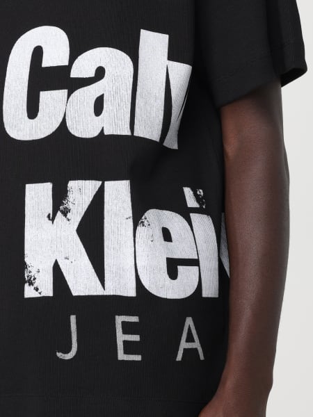 CALVIN KLEIN JEANS: t-shirt for man - Black | Calvin Klein Jeans t-shirt  J30J324025 online at | V-Shirts