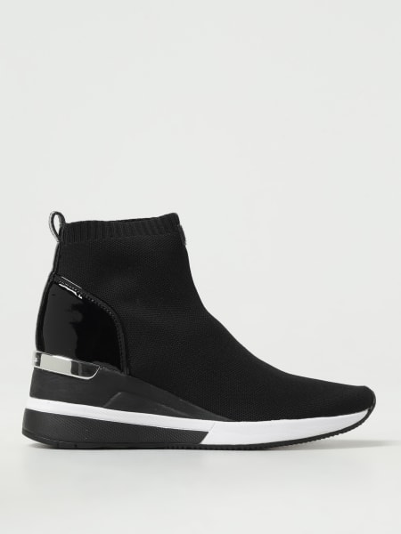 Michael kors black on sale and white sneakers