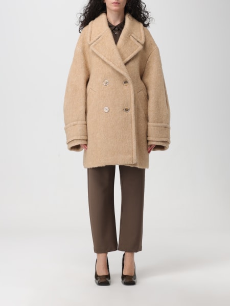 SEMICOUTURE: coat for women - Beige | Semicouture coat Y3WV12