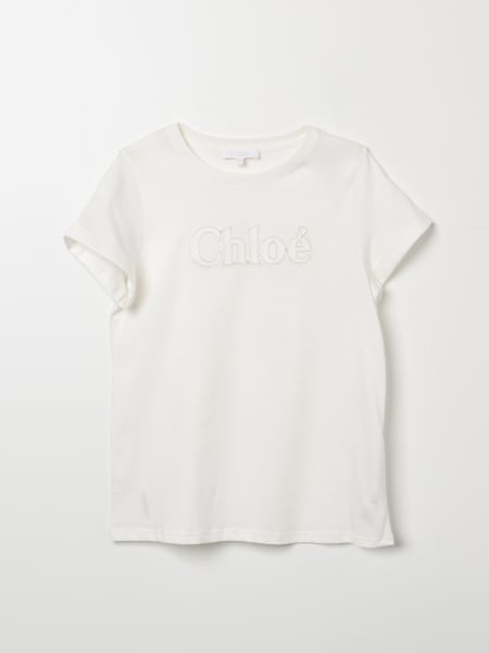 CHLOÉ: t-shirt for girls - White | Chloé t-shirt C20110 online at