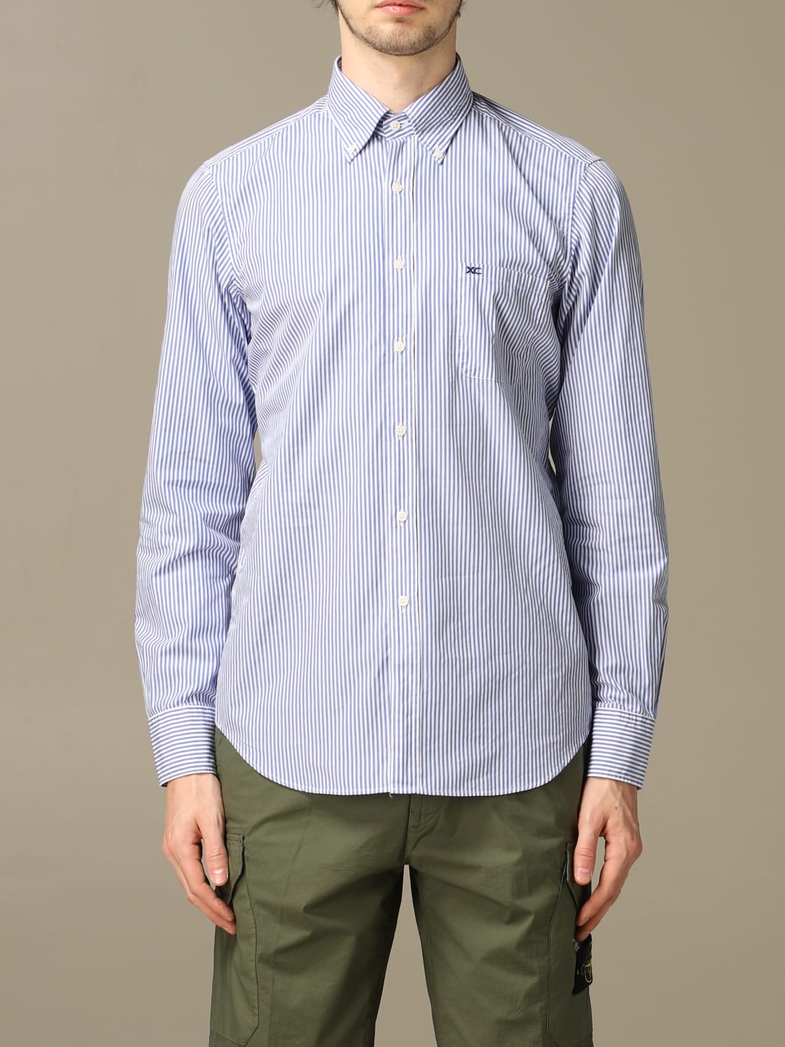 Xc -  shirt in micro-striped cotton