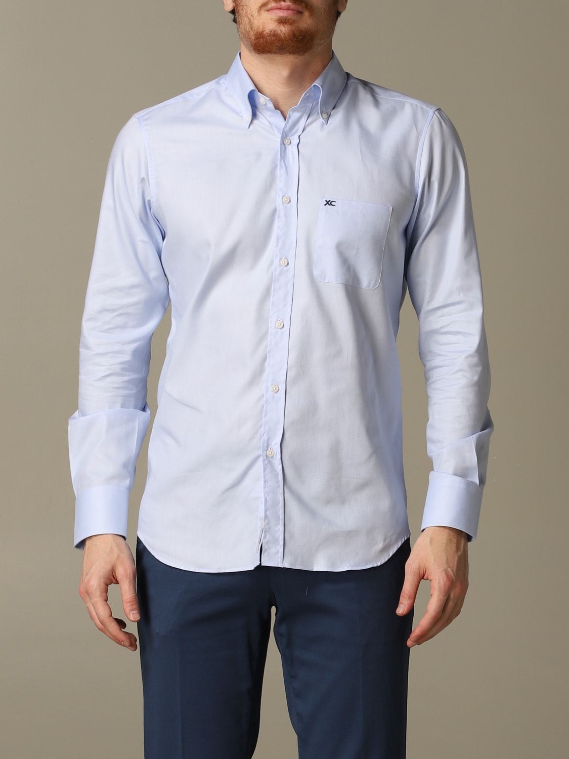 Xc -  slim fit shirt with button down collar