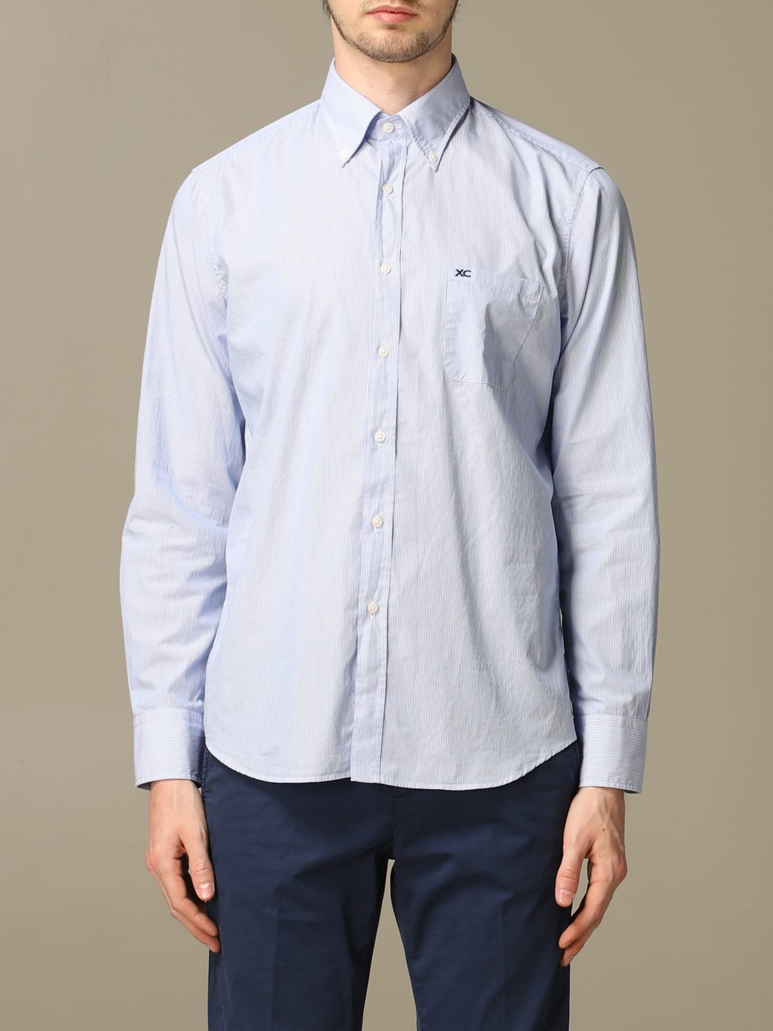 Xc -  shirt in micro-check washed cotton