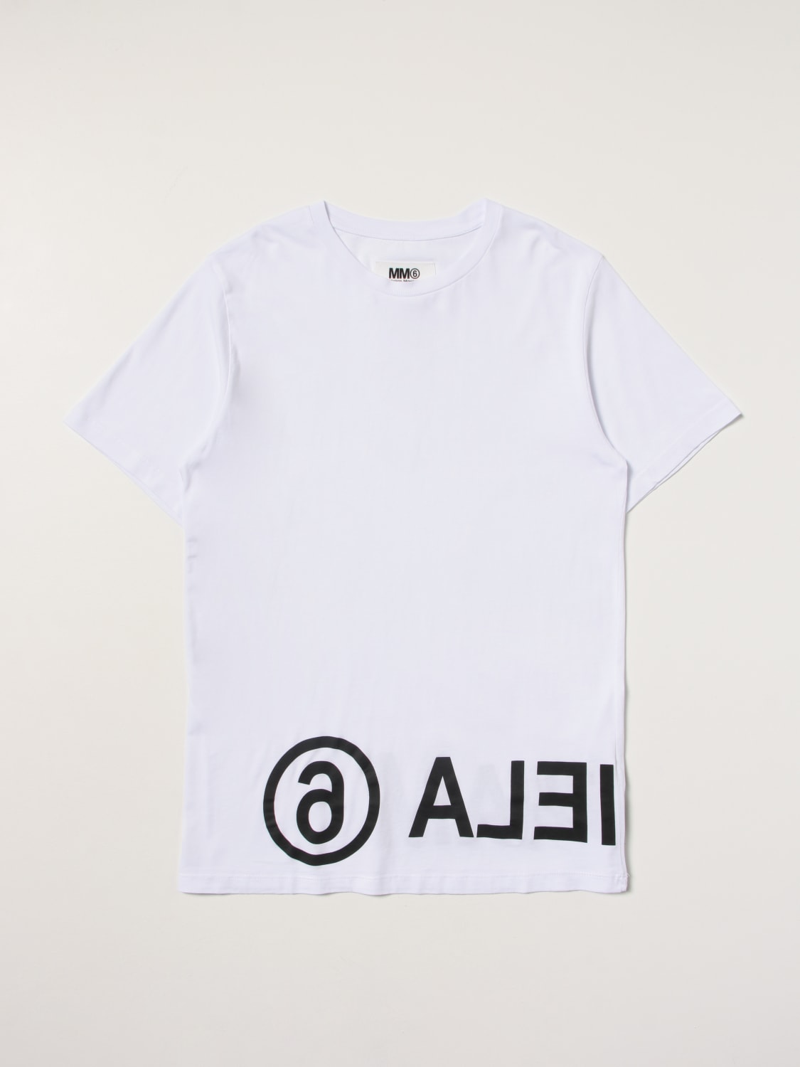 Mm6 Maison Margiela Outlet: cotton t-shirt with logo - White | Mm6