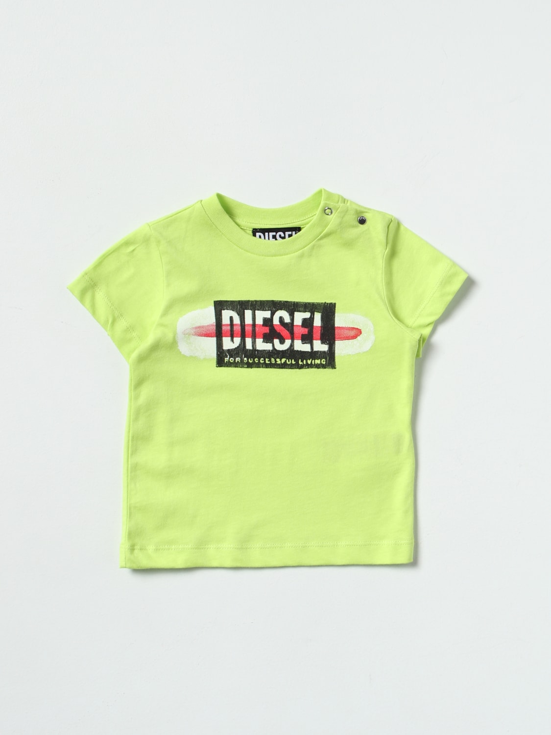 Diesel Outlet: logo T-shirt - Yellow | Diesel t-shirt K00191KYAQH