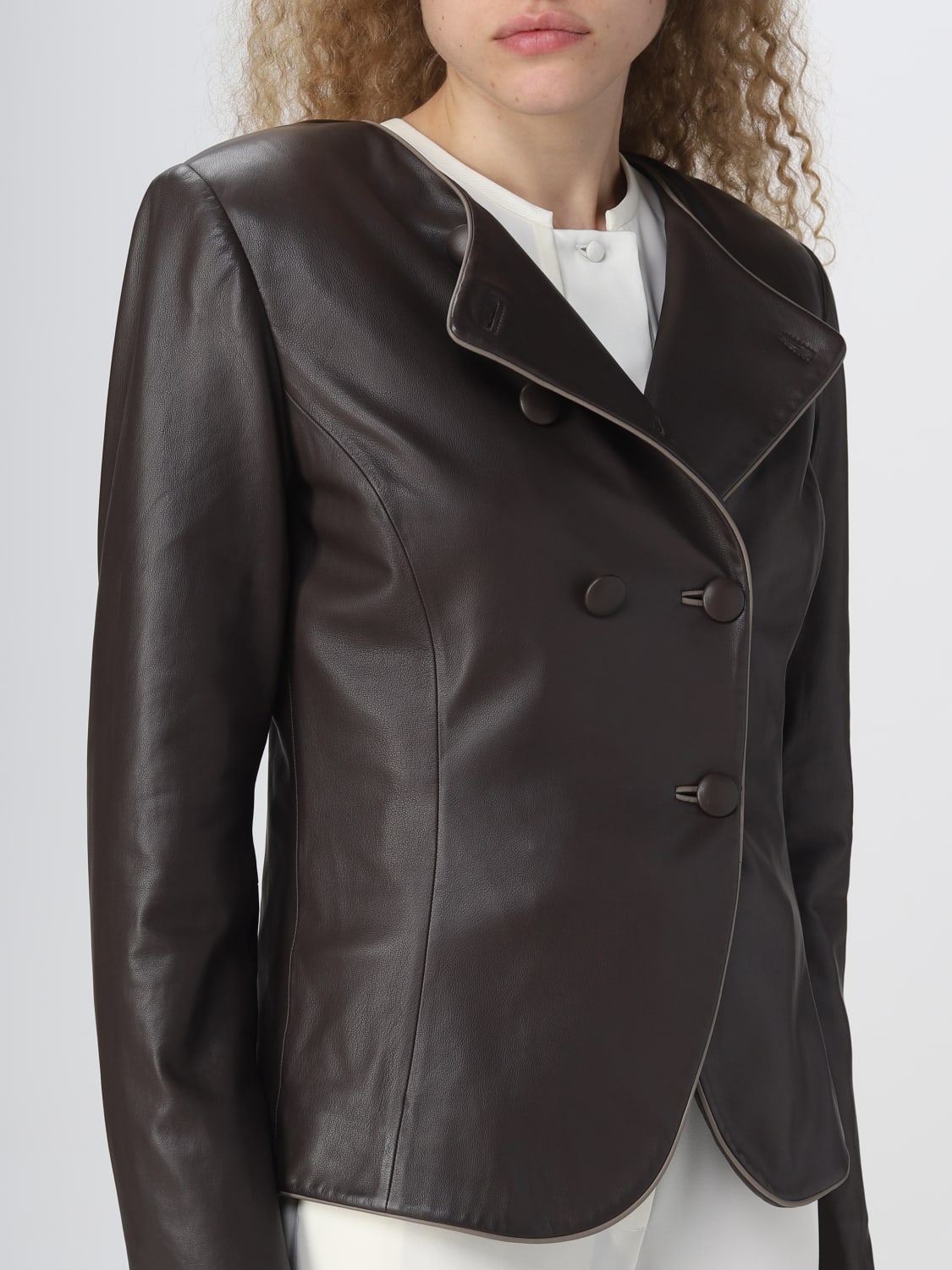 Emporio armani clearance women's leather jacket