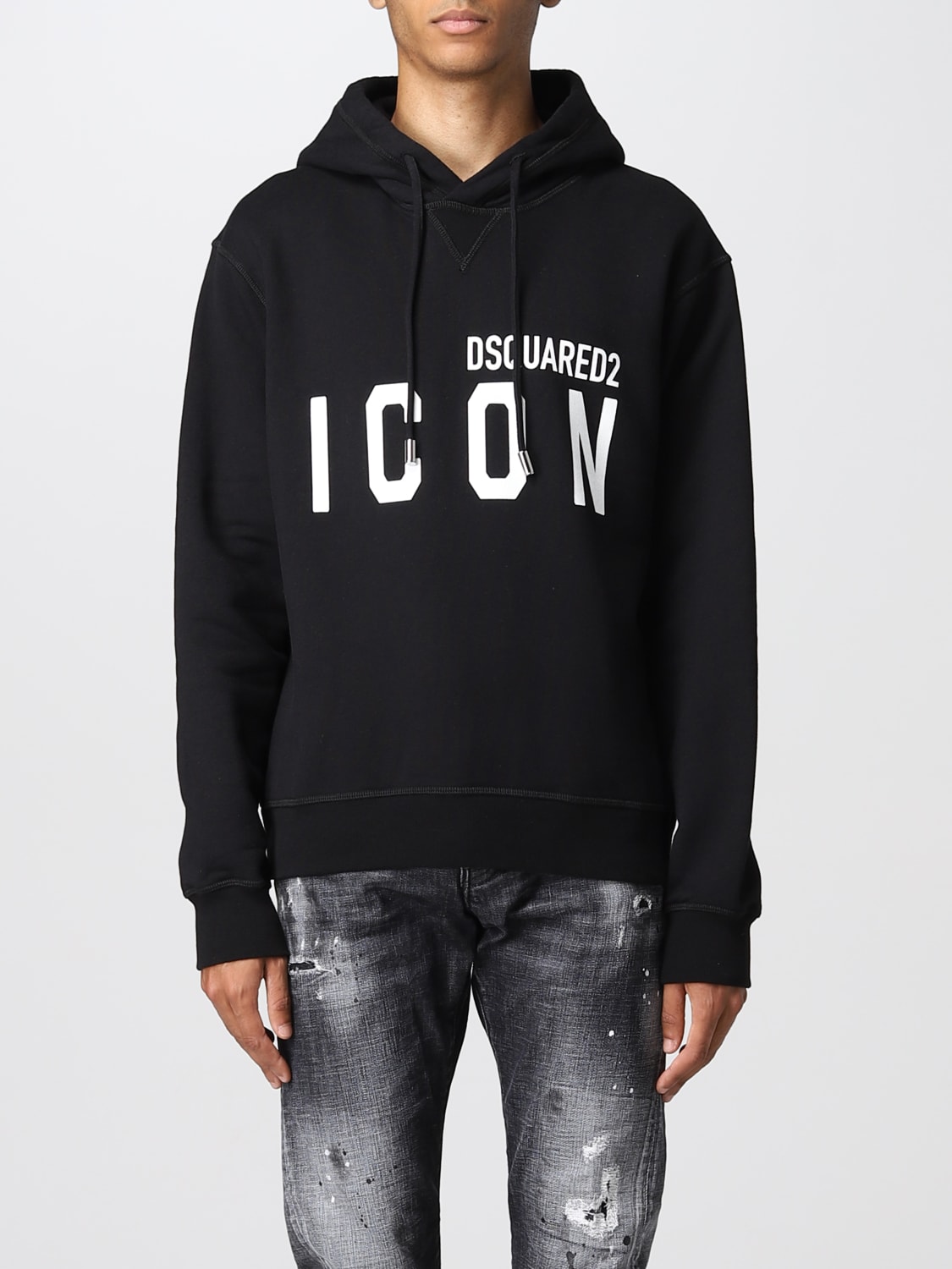 Dsquared2 Outlet Icon cotton sweatshirt Black Dsquared2